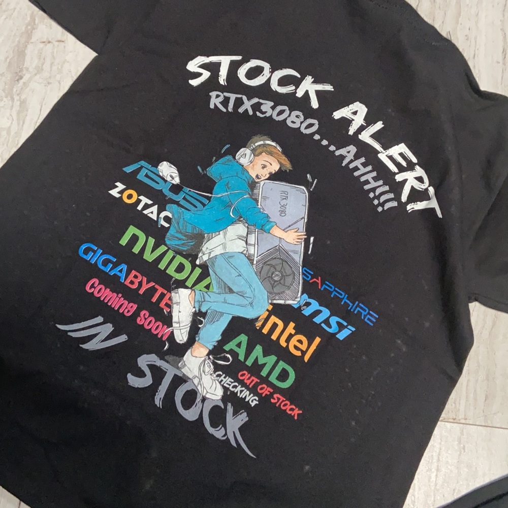Men’s Stock Alert T-Shirts for Gamer and Miners.